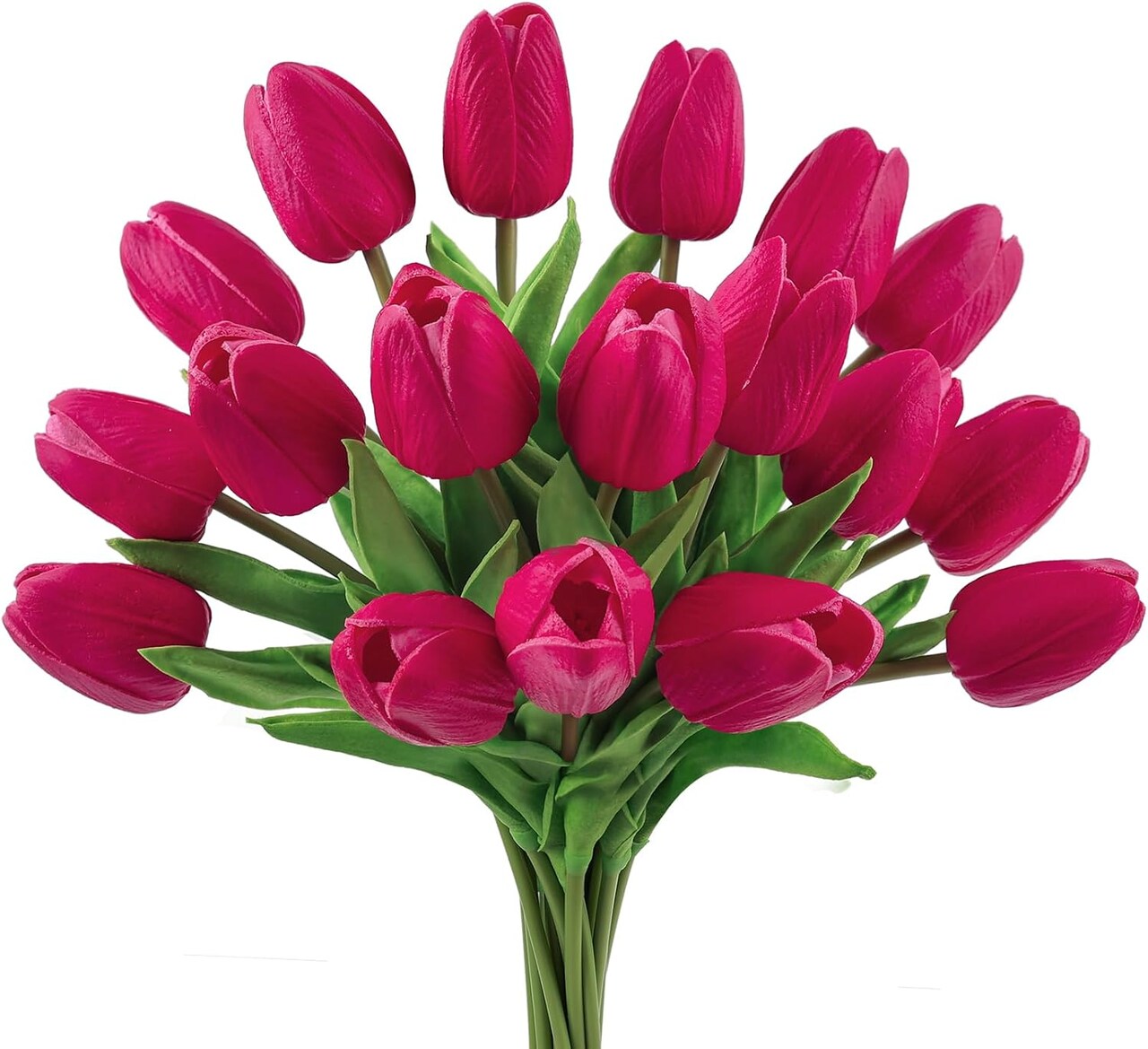 Artificial Tulip Flowers 18pcs Real Touch Faux Silk Tulip Stems for Spring Home Decor